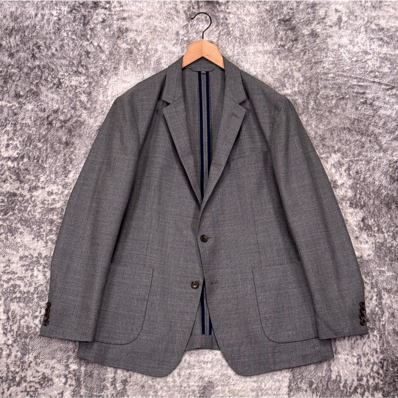 Bonobos Jetsetter Blazer Jacket 46r Mens Gray Standard Fit Italian Wool